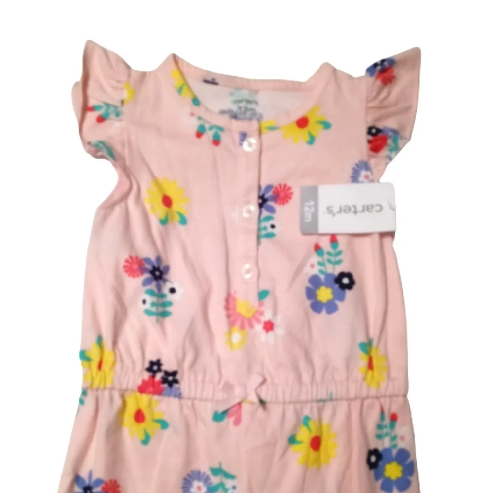 Carter's Floral Jumpsuit Sz 12 Months
